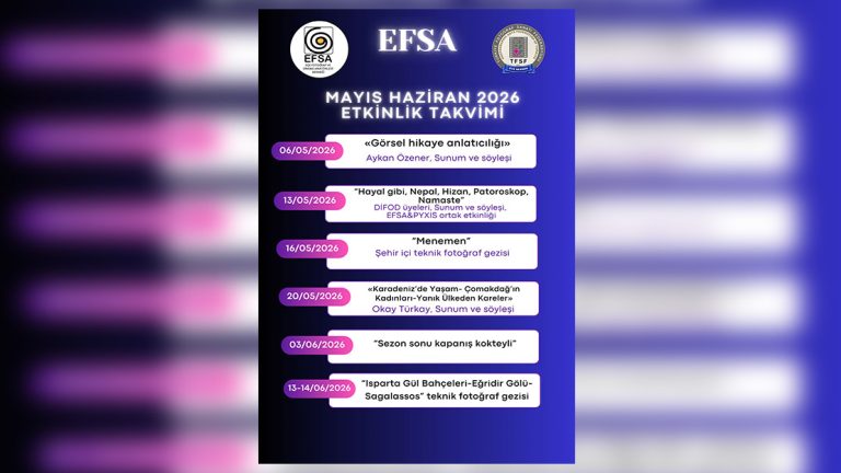 EFSA Mayıs & Haziran Etkinlik Takvimi