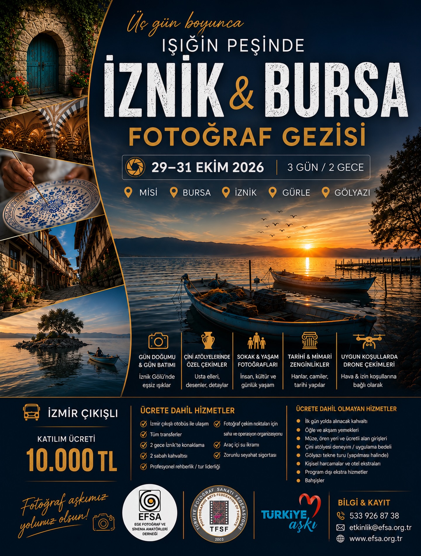 29–31 Ekim İznik ve Bursa fotoğraf gezisi resmî afişi